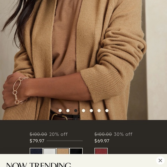 Banana Republic Factory logo SOFT LUXE CARDIGAN size S - Picture 3 of 7